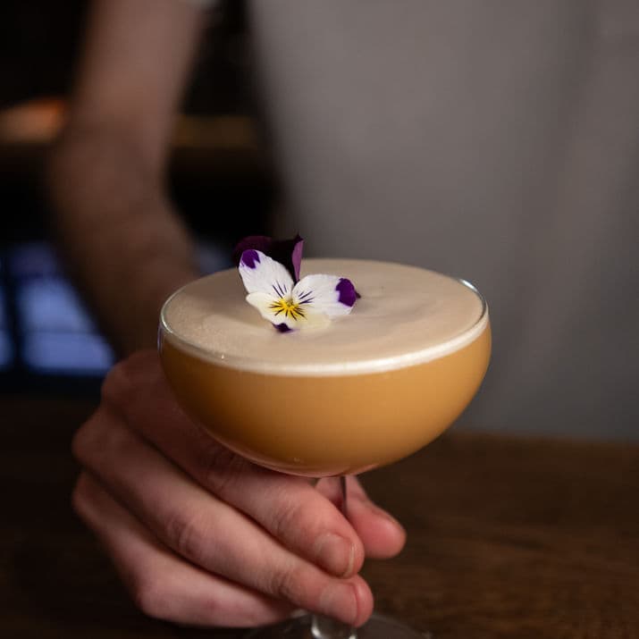 Signature cocktail close-up at Horse & Wig Holborn