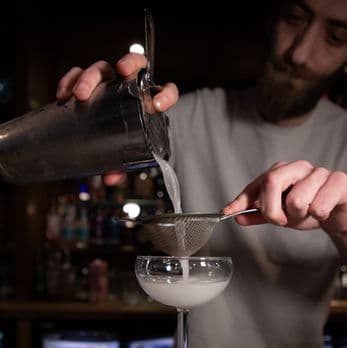 Cocktail service at Horse & Wig in Holborn London