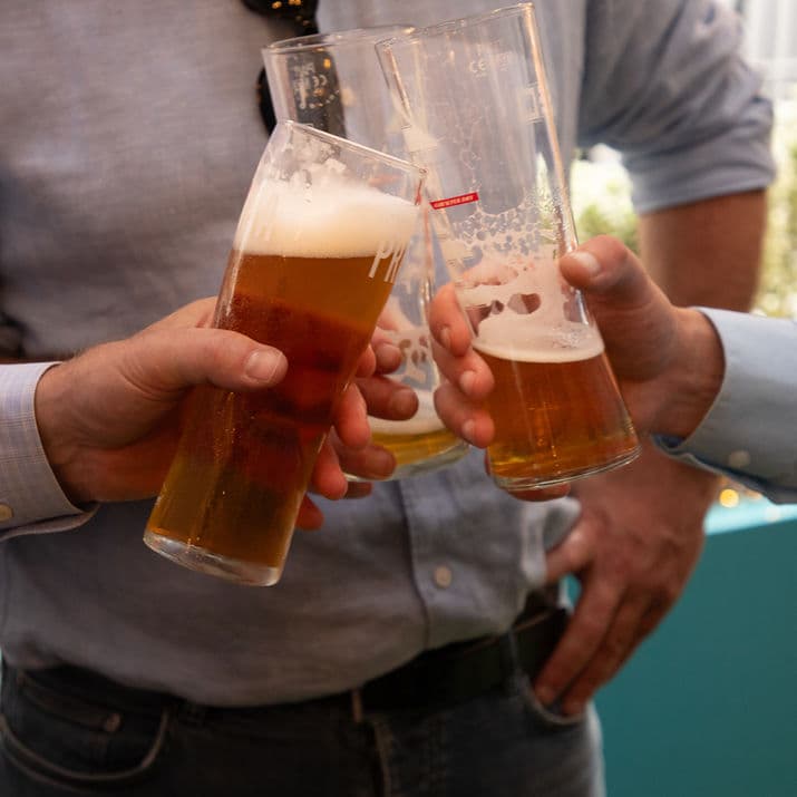 Group drinks at Horse & Wig in Holborn London